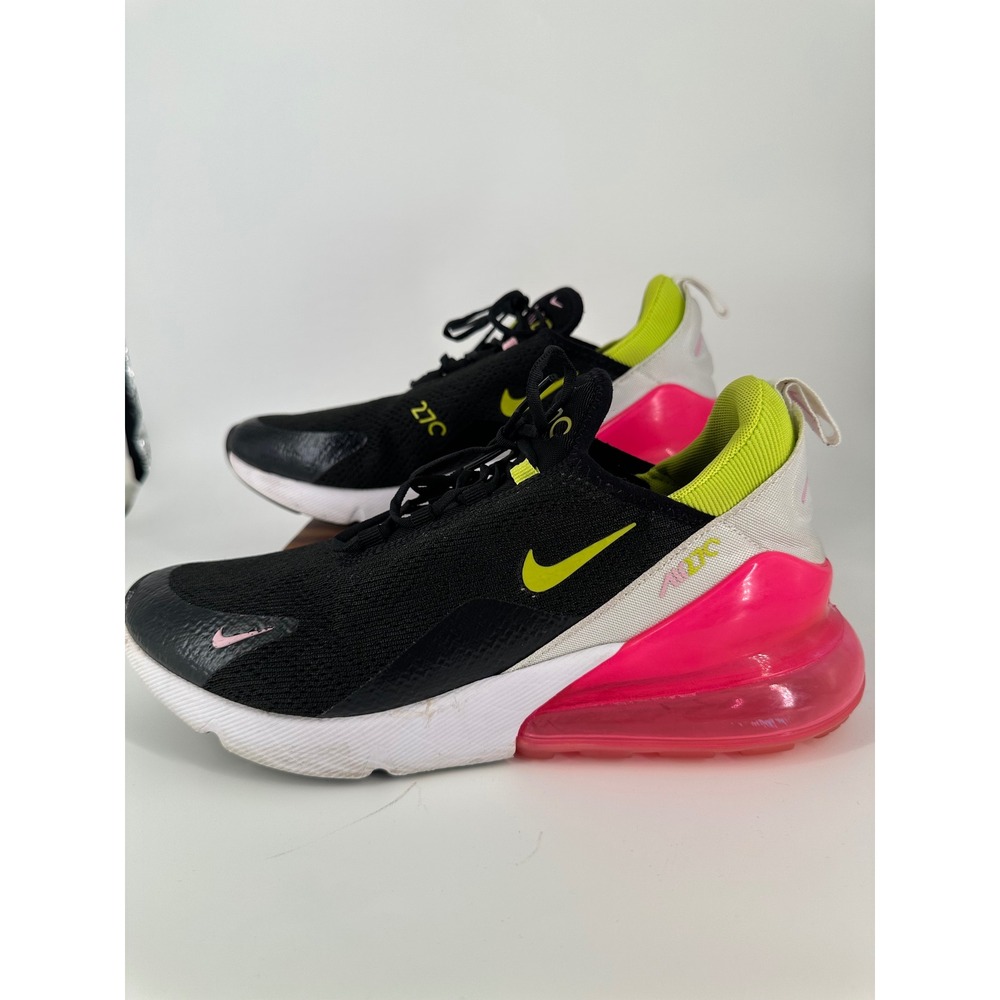 Nike Air Max 270 Black Hyper Pink Volt CI5770-001 Womens 9.5 Running Shoes